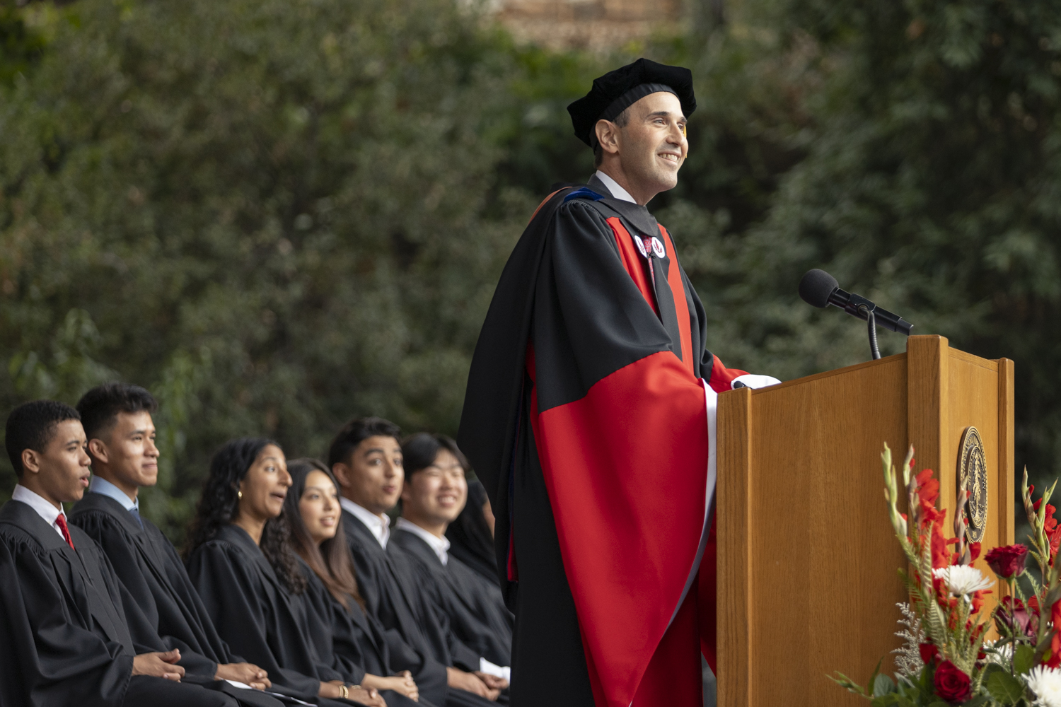 Image of President Levin giving a speech at 2024 Convocation.