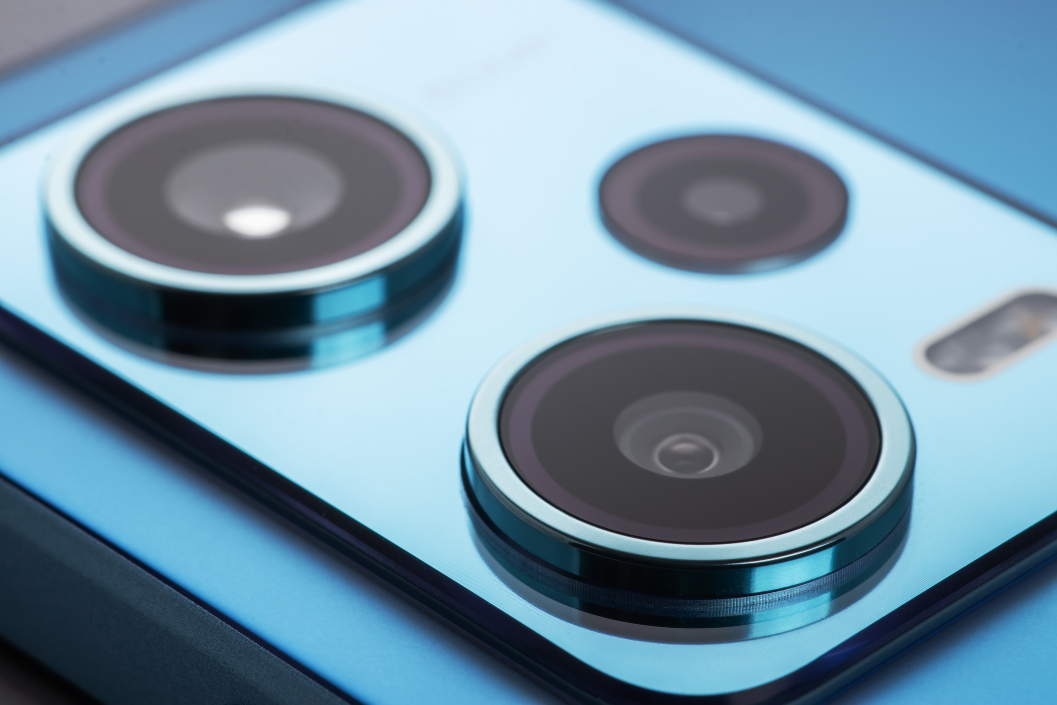 Close-up of smartphone camera