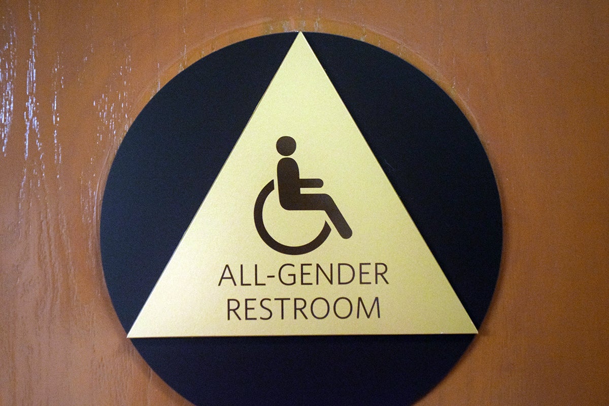 all-gender restroom sign