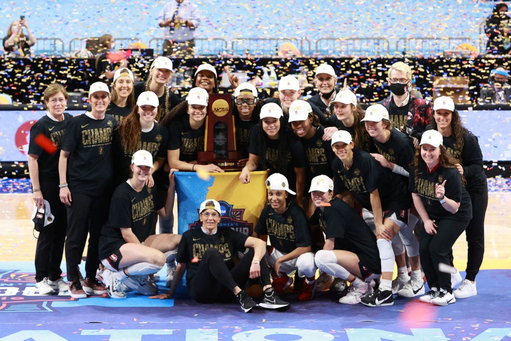 Stanford Women's Basketball team after winning the national championship