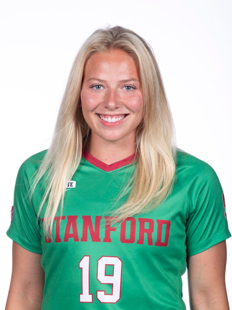 official Stanford Athletics portrait of Katie Meyer in her soccer uniform