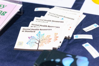 Mental Health Resources at Stanford informational cards.