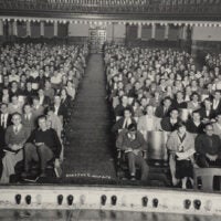 Students gather for a citizenship lecture in 1924.
