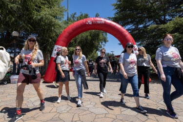 During the BeWell Walk at Stanford main campus on Thursday, August 10, 2023, in Stanford, Calif. (Photo by Jim Gensheimer)