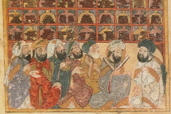 illustration of scholars from 13th-century Arabic manuscript / Wikimedia Commons