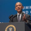Barack Obama at podium / Photo: L.A. Cicero