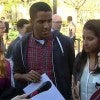 Barack Obama with student / Photo: Stanford Video