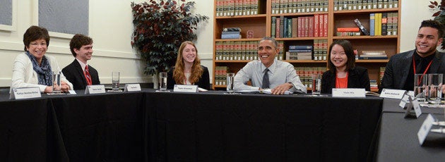 Stanford students meet President Obama