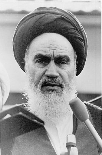 portrait of Ayatollah Ruhollah Khomeini, 1979