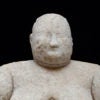 cropped image, head and shoulders of 8,000-year-old-figurine