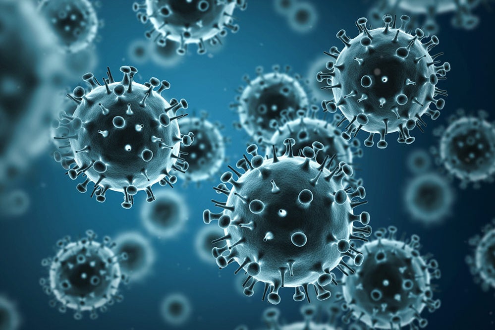 Illustration of Influenza Virus H1N1. Swine Flu.