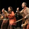 Actors on stage performing traditional Iranian play Tarabnameh 