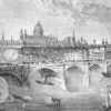 engraving of London bridge from 1972