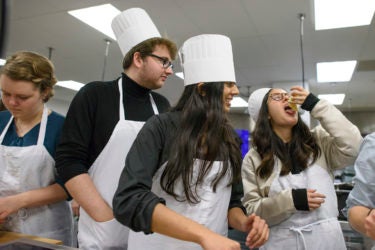students in the kitchen