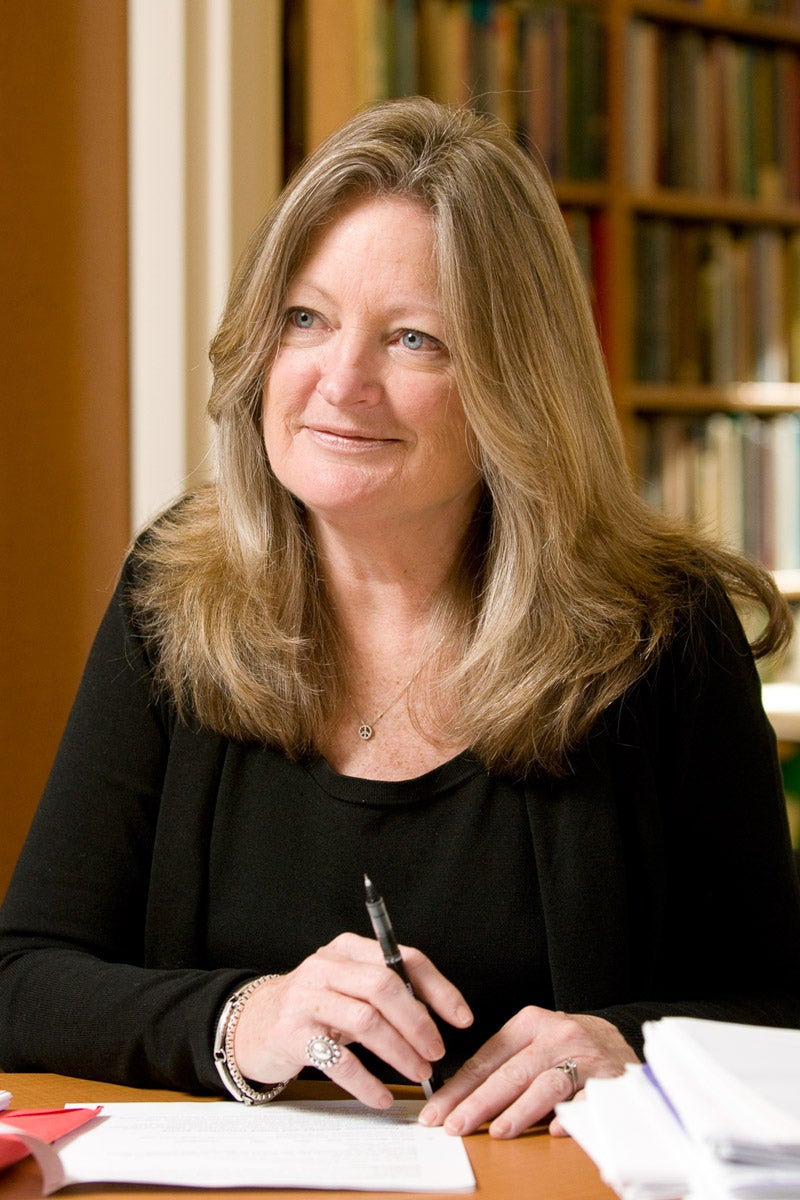 portrait of sociology Karen Cook in her office