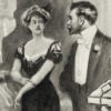 Sketch of Victorian couple