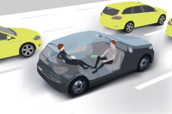 Drawing of self-driving car