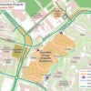 map of East Campus Construction Projects, June-December 2017