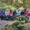 class meeting in Alaskan forest