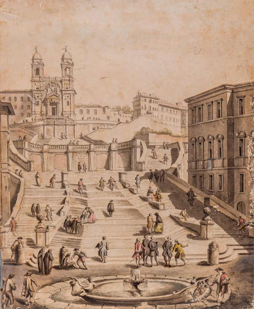 Painting of Spanish Steps