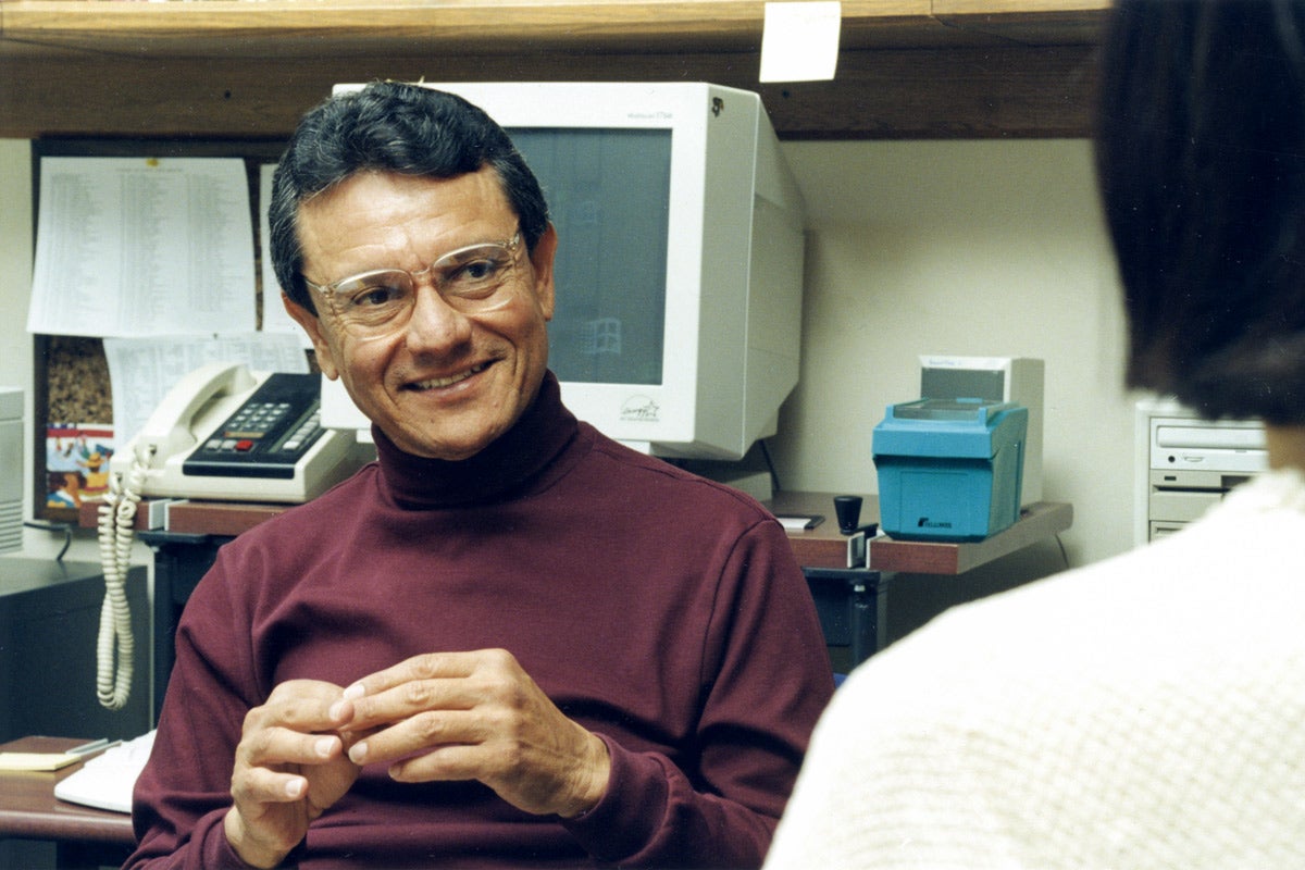 Miguel Mendez in his office