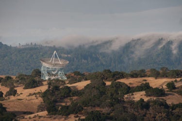 The Dish and foothills in June.