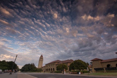 The sky over Stanford in July