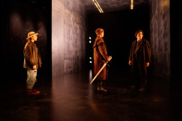 Brenna McCulloch as “Bugle,” Fiona Maguire as “Rosaura” and Eliseo Valerio as “Clotaldo”
