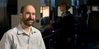 Michael Snyder in his lab