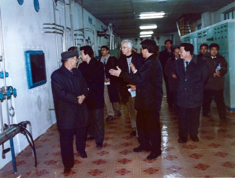Siegfried Hecker meets with members of North Korea's nuclear scientific community during a visit to Yongbyon.