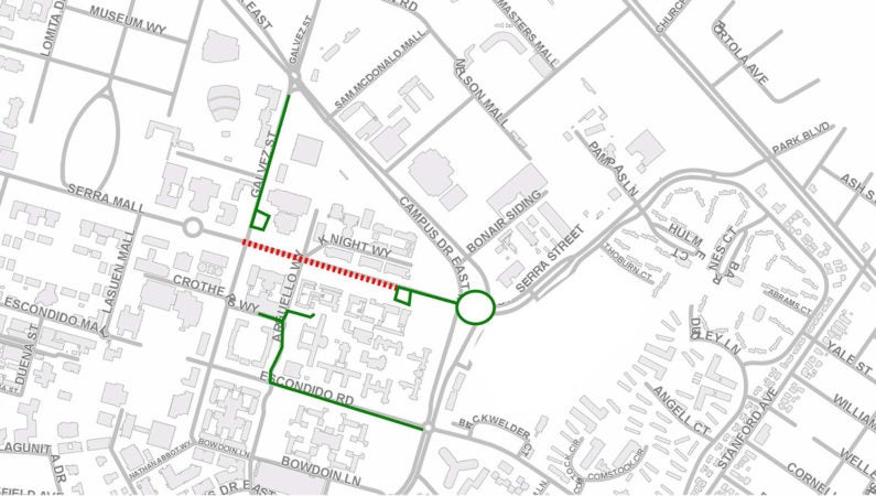 Seerra Street closure map