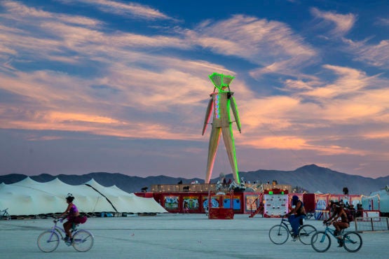 Burning Man statue