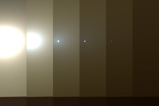 View of the sun from Mars during dust storm