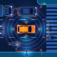 Illustration of autonomous vehicles
