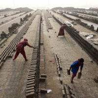 Brick workers in India