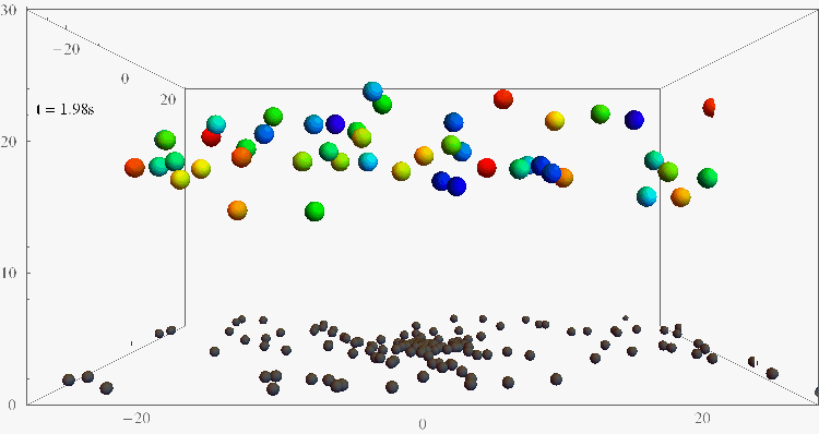 Animated simulation of biofilm