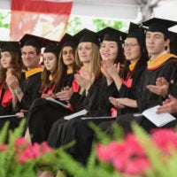 students at School of Medicine graduation ceremony on June 15, 2019
