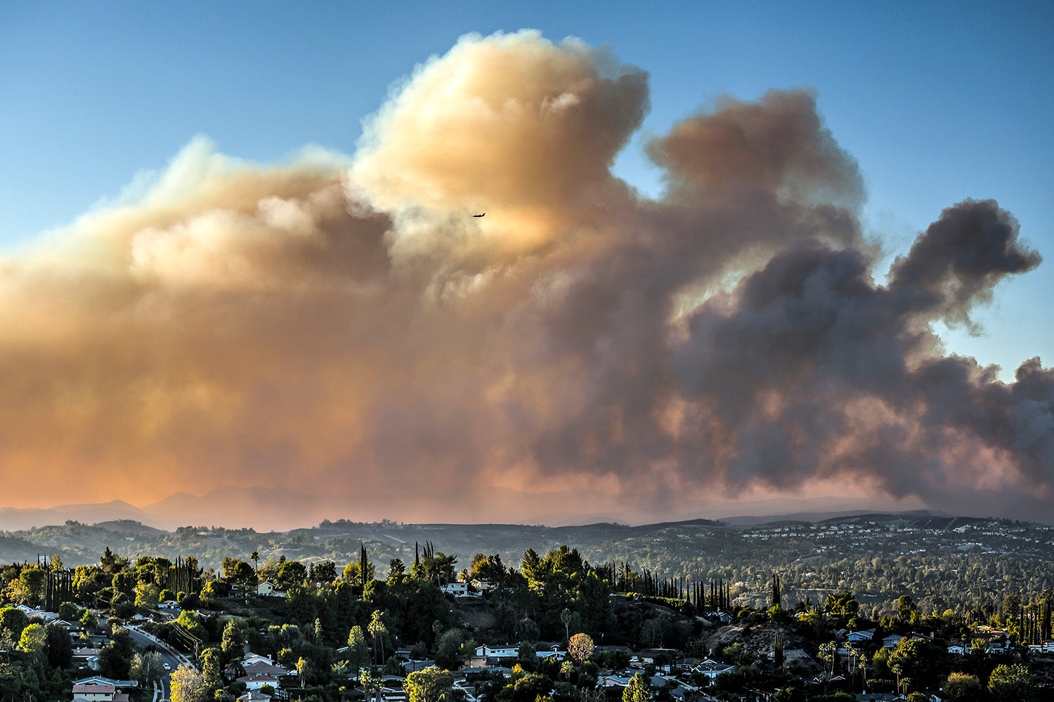 The November 2018 Woolsey fire seen from Topanga, California.