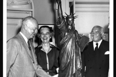 President Eisenhower, Anna Lord Strauss and Spyros Skouras