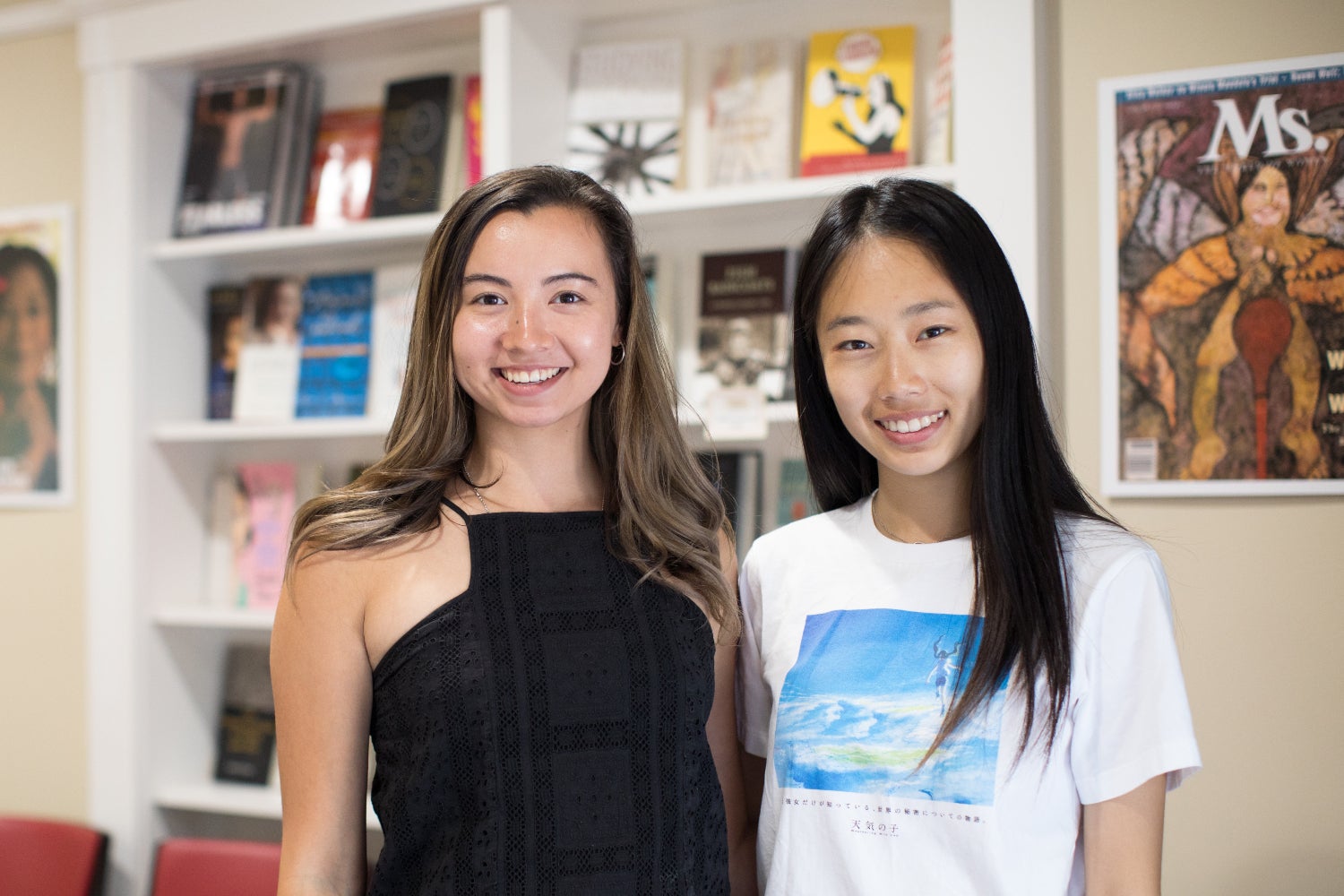 Julia Pandolfo and Sophia Hu at the Clayman Institute for Gender Research