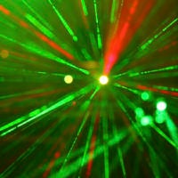 Laser lights in various colors.