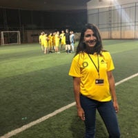Salma Mousa on a soccer pitch