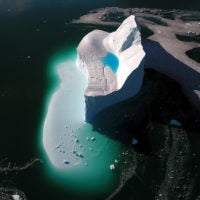 Melting iceberg in Kangerlussuaq Fjord, Greenland