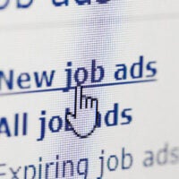 screen shot of job ads