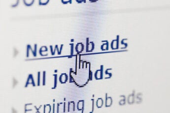 screen shot of job ads