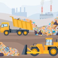 concept illustration of a dump